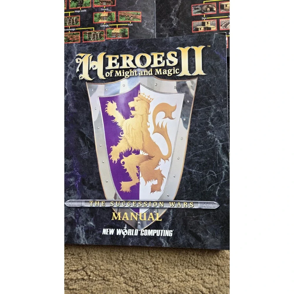 Heroes of Might and Magic II 2 The Succession Wars PC Game CD Manual Poster Set